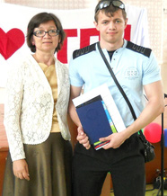С сыном Данилом, вручение дипломов ЧГПУ, 2013 г.