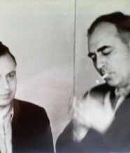 Писатели Б. Ручьев и М. Гроссман (справа). Предоставила дочь писателя Е. М. Багдасарова.
