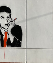 Восстановленное граффити с изображением Б.Рыжего. 2021 г. Фото: pchela.news